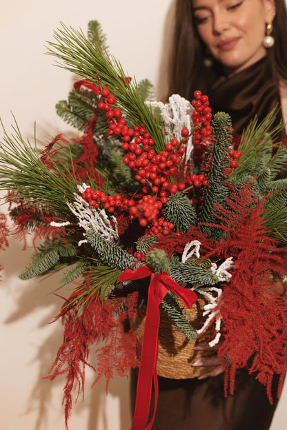 Christmas box bouquet