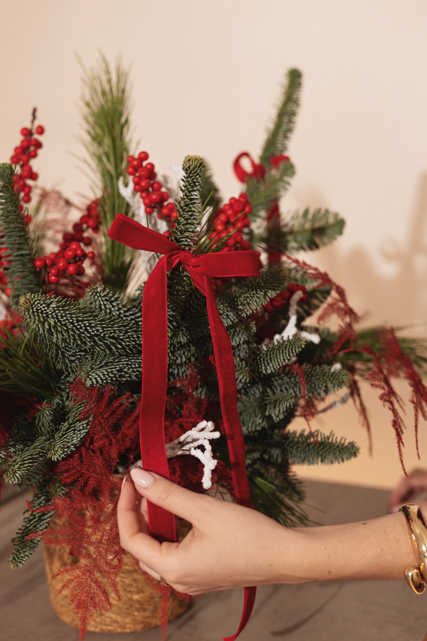 Christmas box bouquet